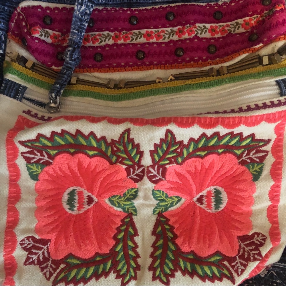 NWOT Ecote Boho Floral Backpack - Picture 2 of 7